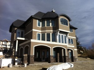 nearly complete the stucco